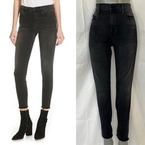 Frame Le High Crop Raw Hem Ankle Grey Skinny Jeans 28"